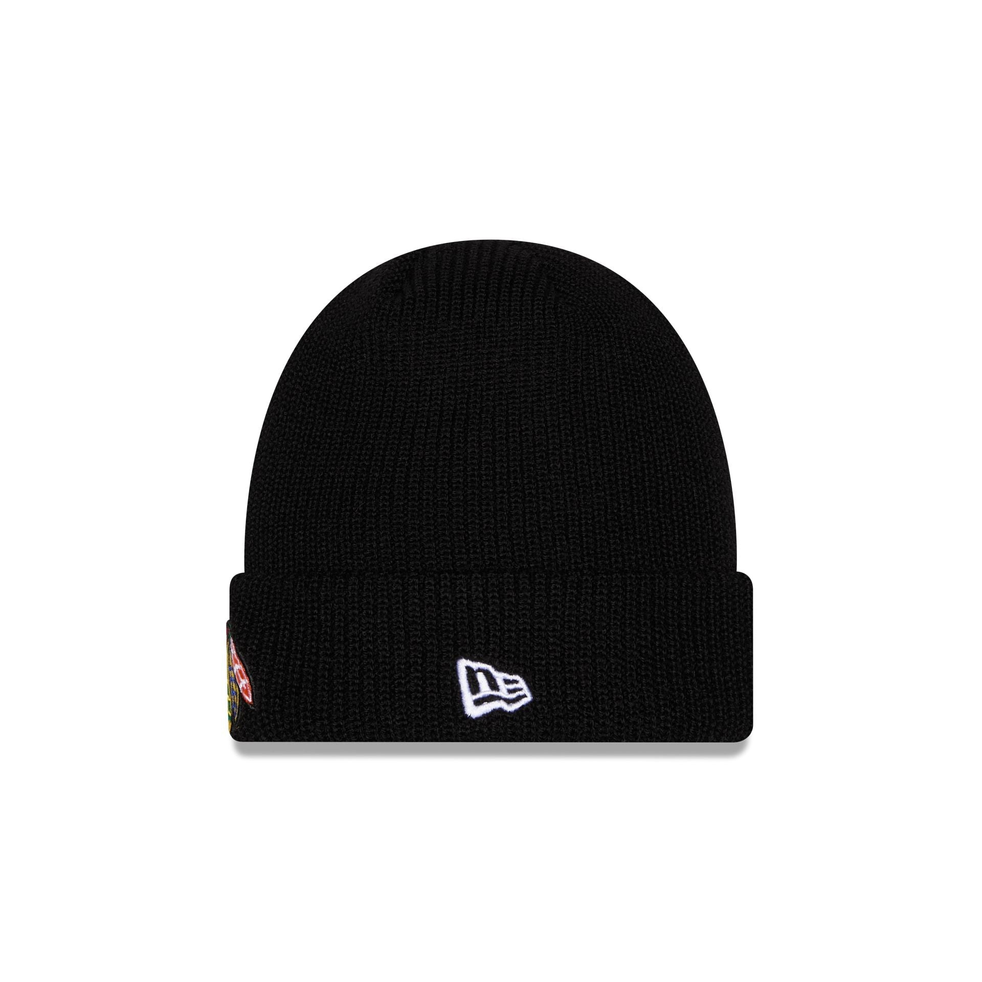 Chicago Blackhawks Black Cuff Knit Beanie Hat