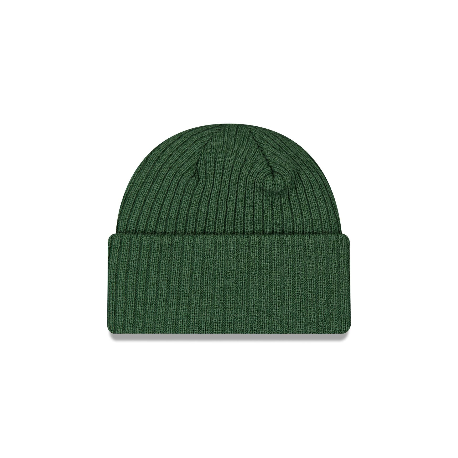 New York Yankees Wide Cuff Green Beanie Hat