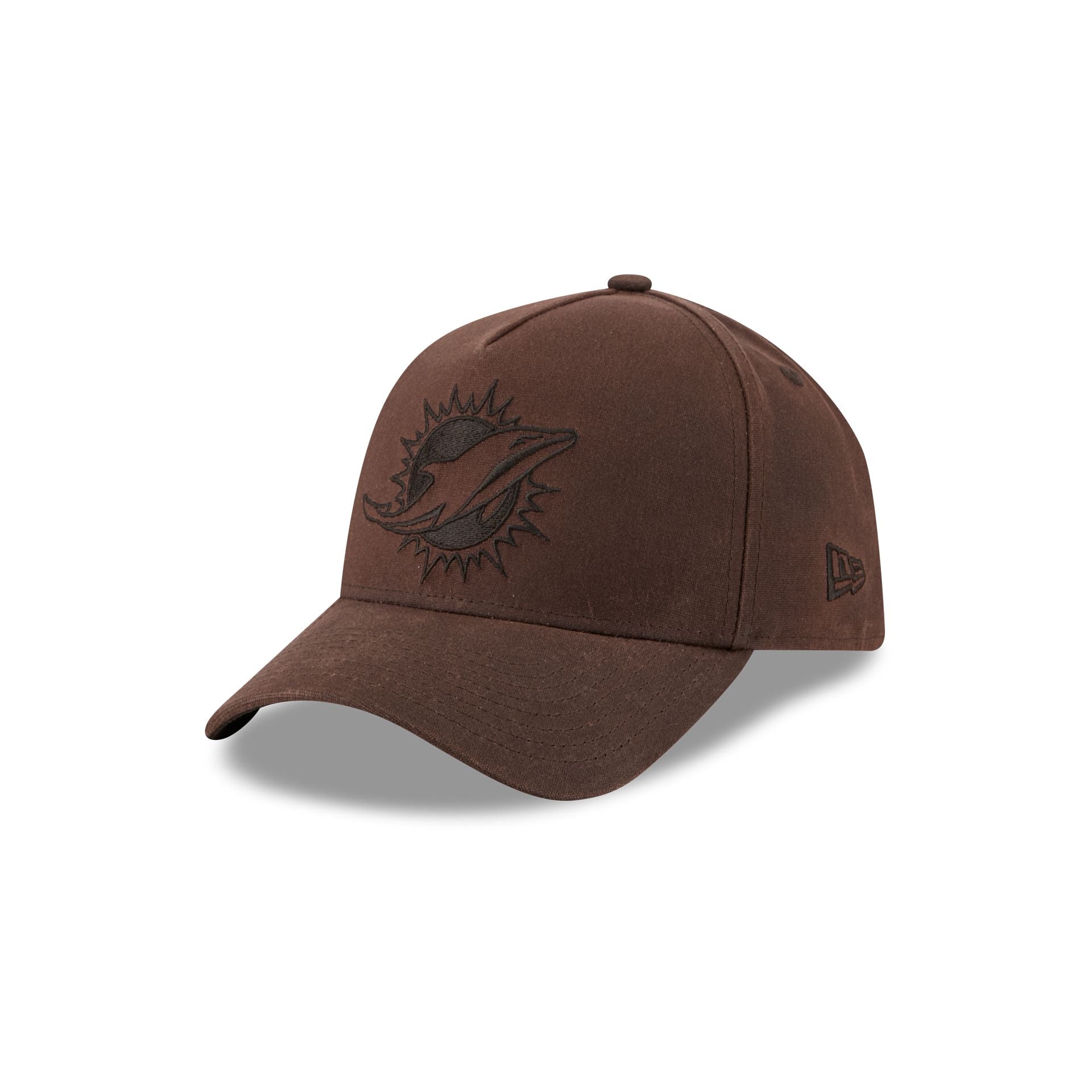 Miami Dolphins Waxed Canvas Brown 59FORTY A-Frame Fitted Hat