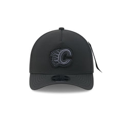 Alpha Industries x Calgary Flames Nylon Black 9FORTY M-Crown A-Frame Snapback Hat