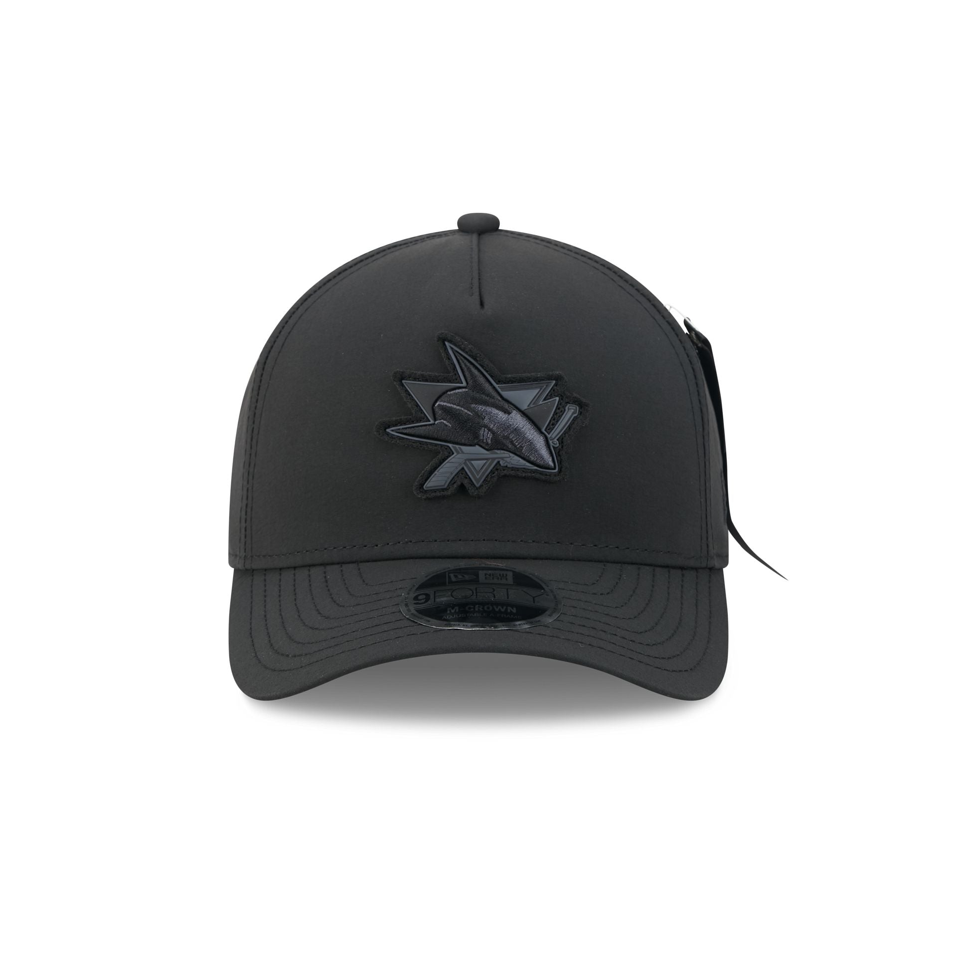 Alpha Industries x San Jose Sharks Nylon Black 9FORTY M-Crown A-Frame Snapback Hat
