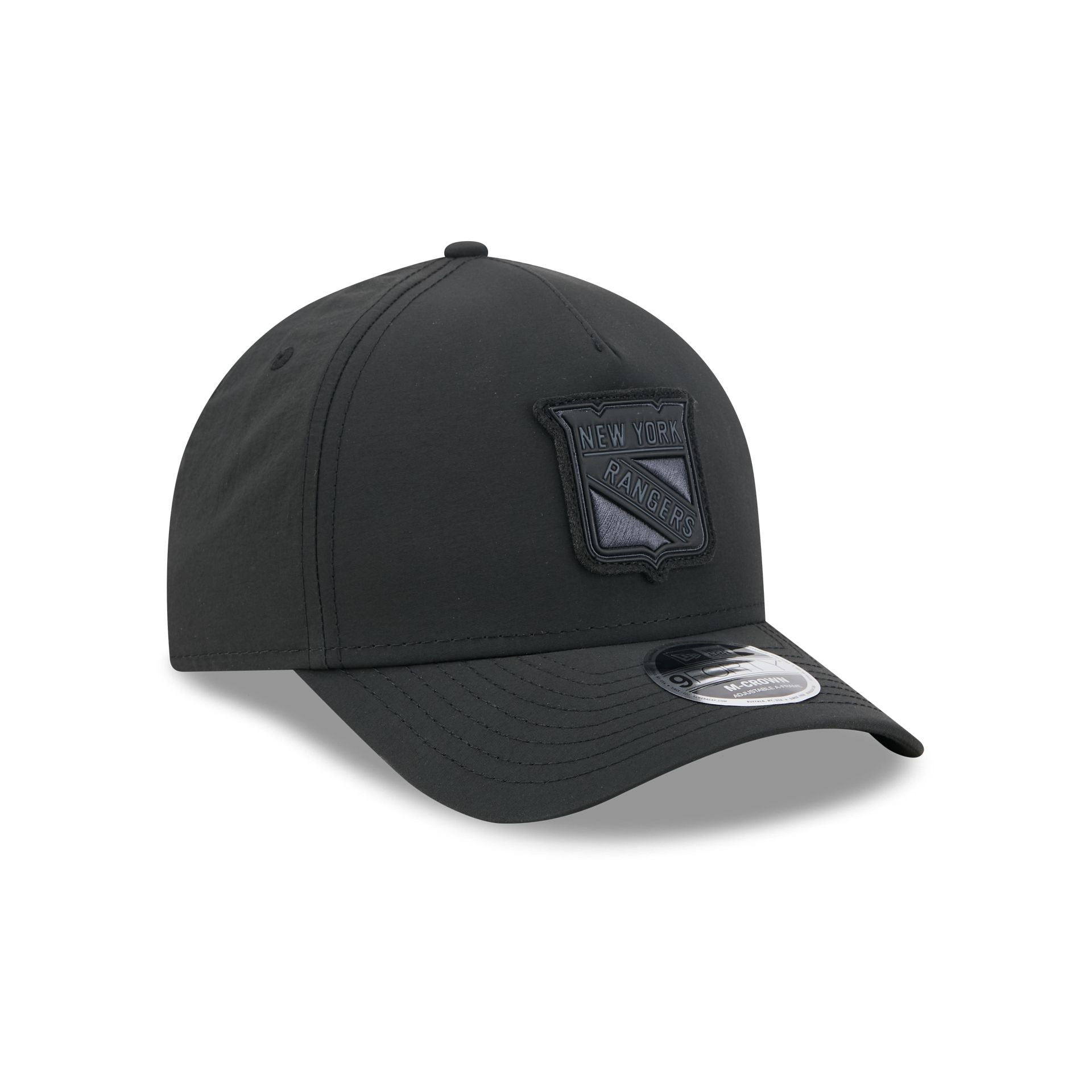 Alpha Industries x New York Rangers Nylon Black 9FORTY M-Crown A-Frame Snapback Hat