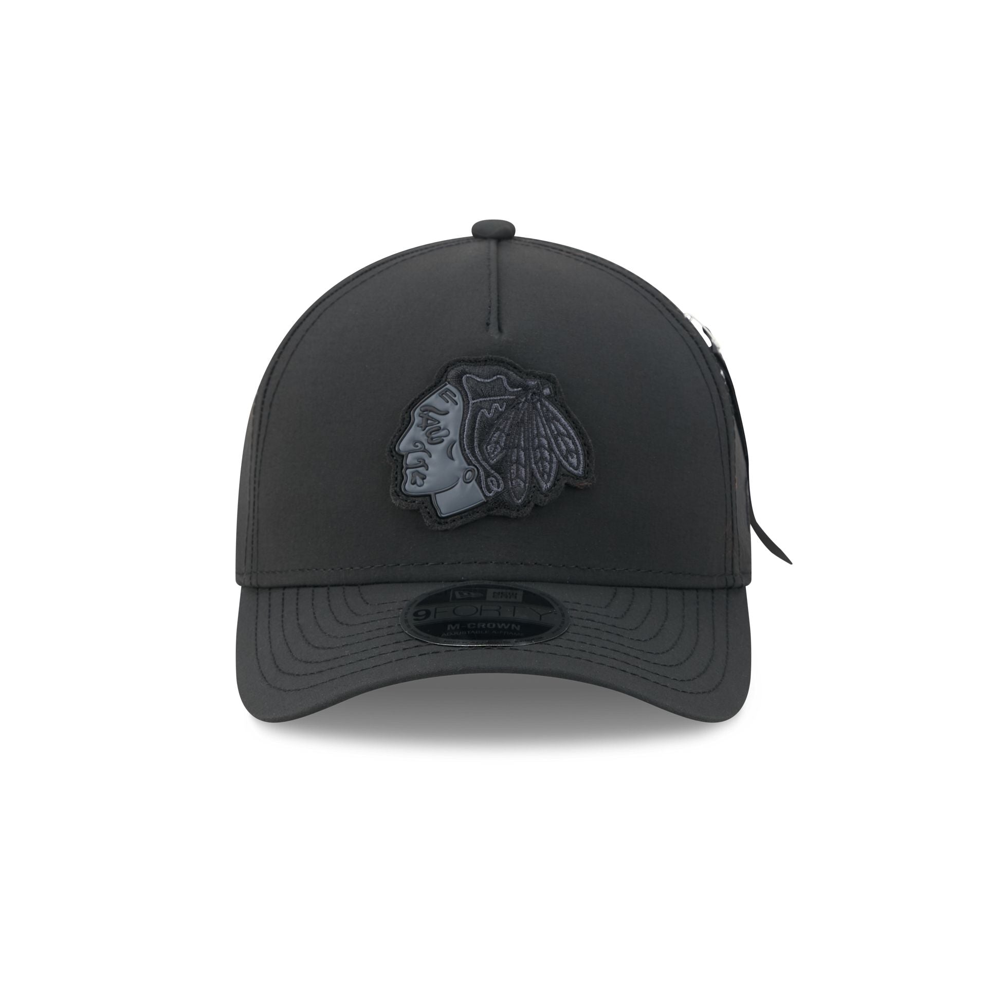 Alpha Industries x Chicago Blackhawks Nylon Black 9FORTY M-Crown A-Frame Snapback Hat