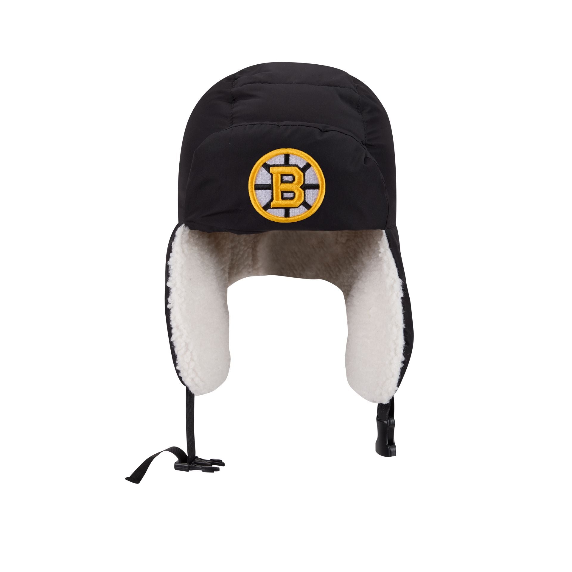 Alpha Industries x Boston Bruins Black Puffer Trapper Hat