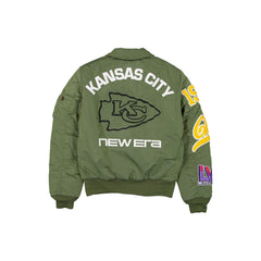 Alpha Industries x Kansas City Chiefs Sage Green MA-1 Flight Jacket