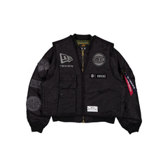 Alpha Industries x New York Knicks Black 2-in-1 MA-1 Flight Jacket + Vest