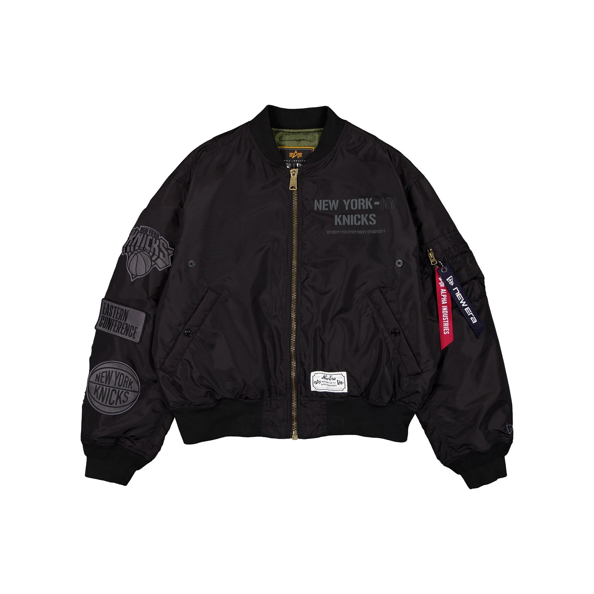 Alpha Industries x New York Knicks Black 2-in-1 MA-1 Flight Jacket + Vest
