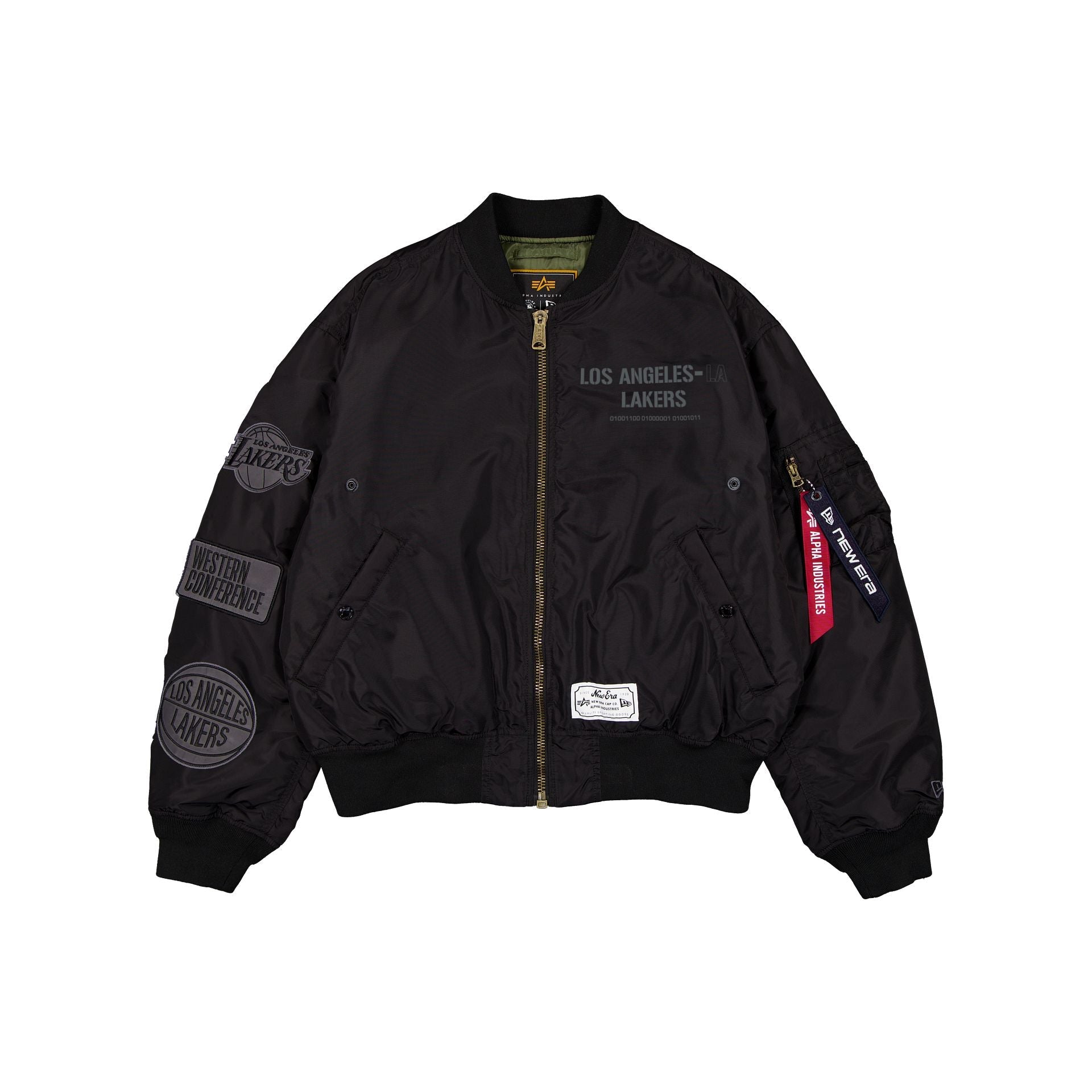 Alpha Industries x Los Angeles Lakers Black 2-in-1 MA-1 Flight Jacket + Vest