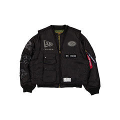 Alpha Industries x San Francisco 49ers Black 2-in-1 MA-1 Flight Jacket + Vest