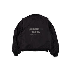 Alpha Industries x San Diego Padres Black 2-in-1 MA-1 Flight Jacket + Vest