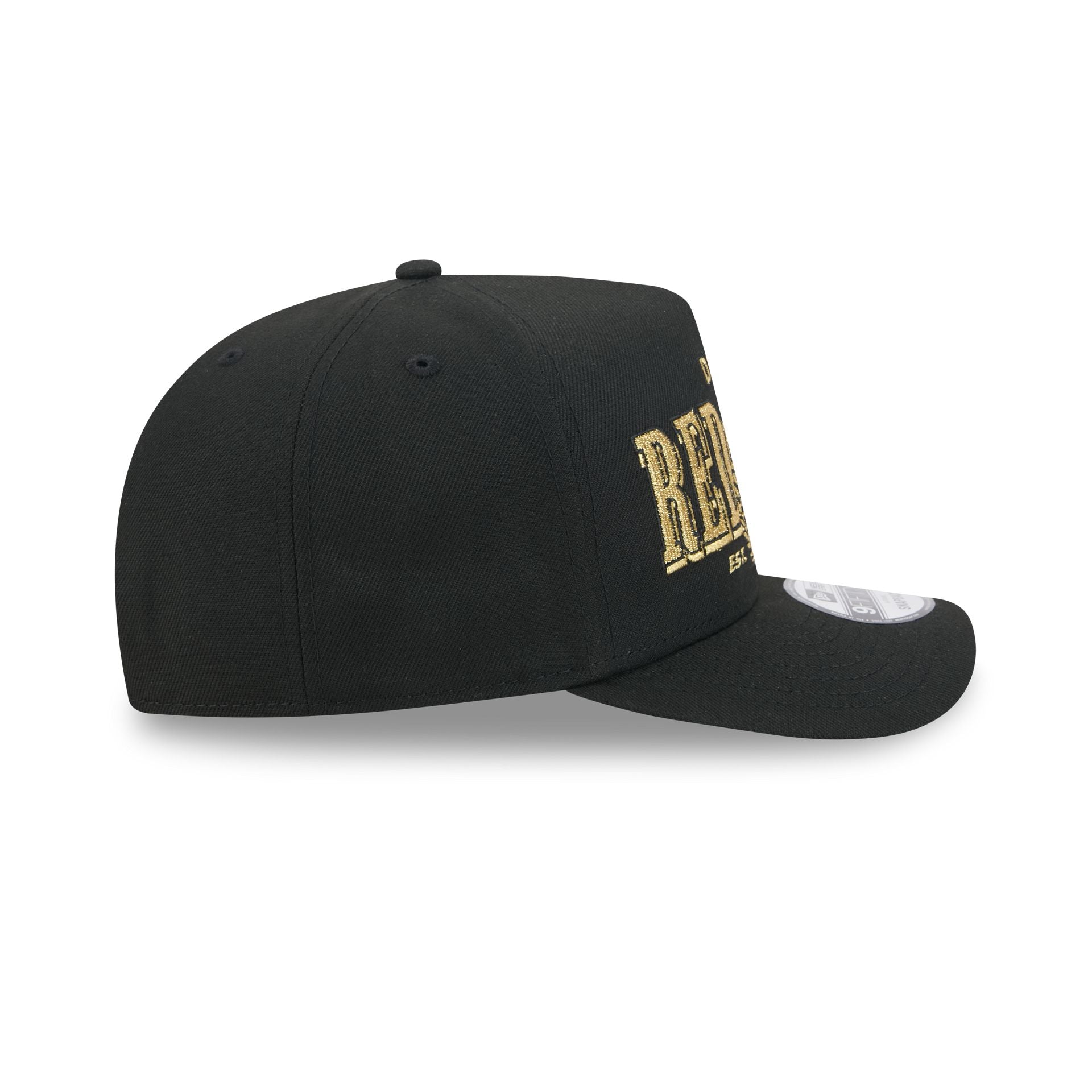 Detroit Red Wings Gold Laurel Black 9FIFTY A-Frame Snapback Hat