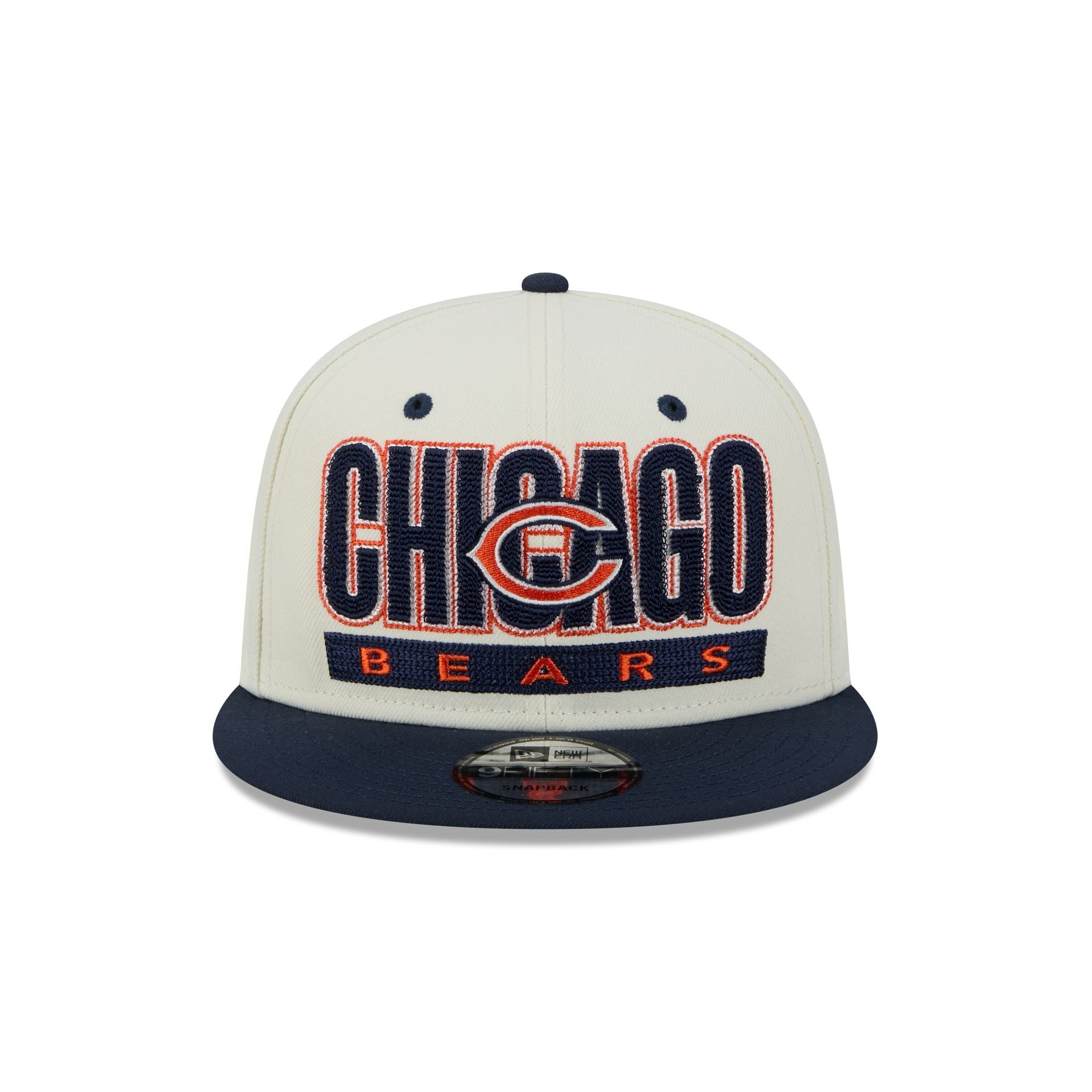 Chicago Bears Classic Stacked Chrome 9FIFTY Snapback Hat