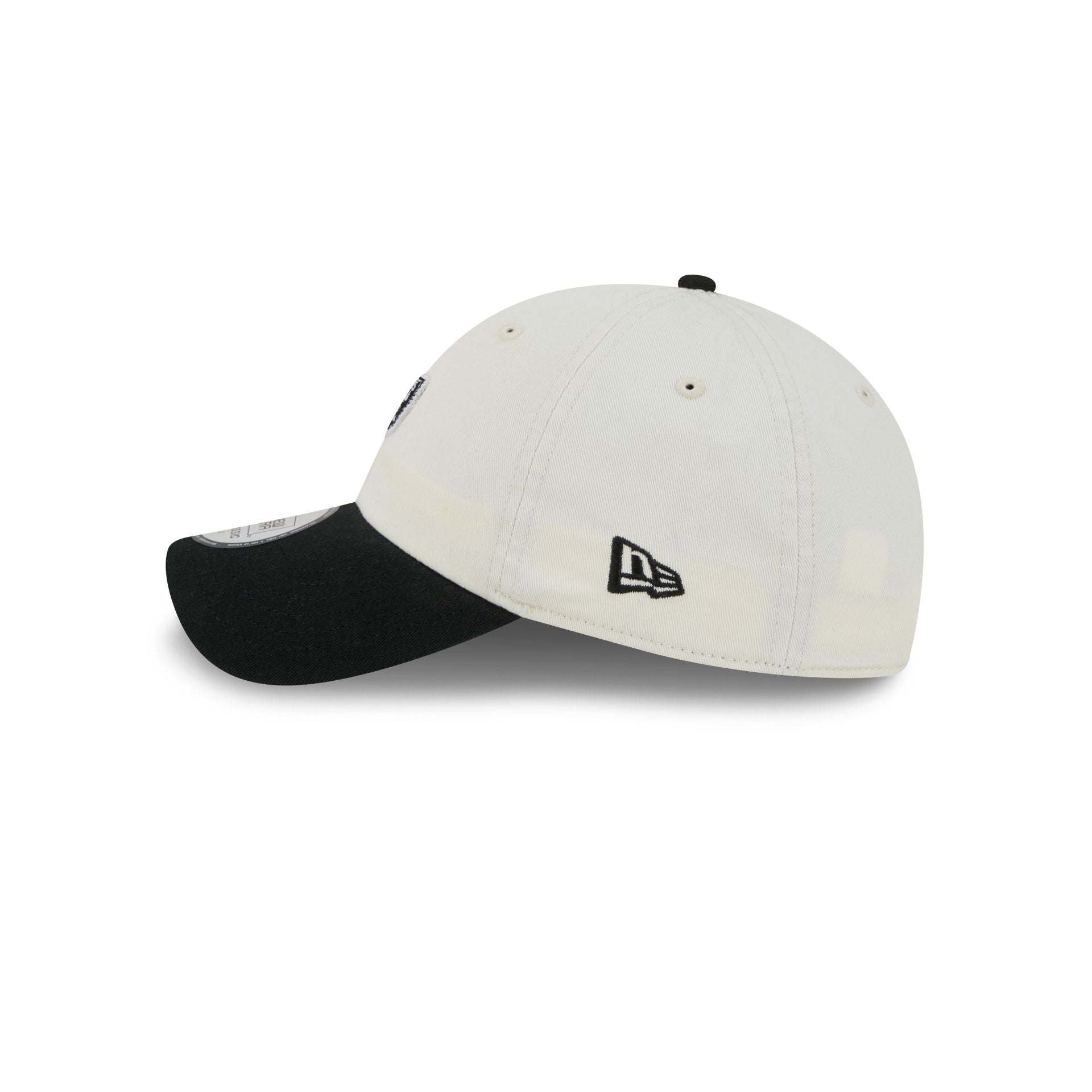 Las Vegas Raiders Mini Logo Chrome White Casual Classic Adjustable Hat