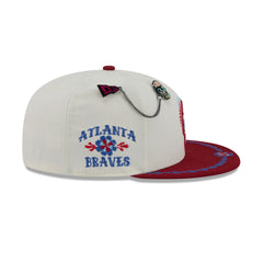 Atlanta Braves Day of the Dead Chrome White 59FIFTY Fitted Hat