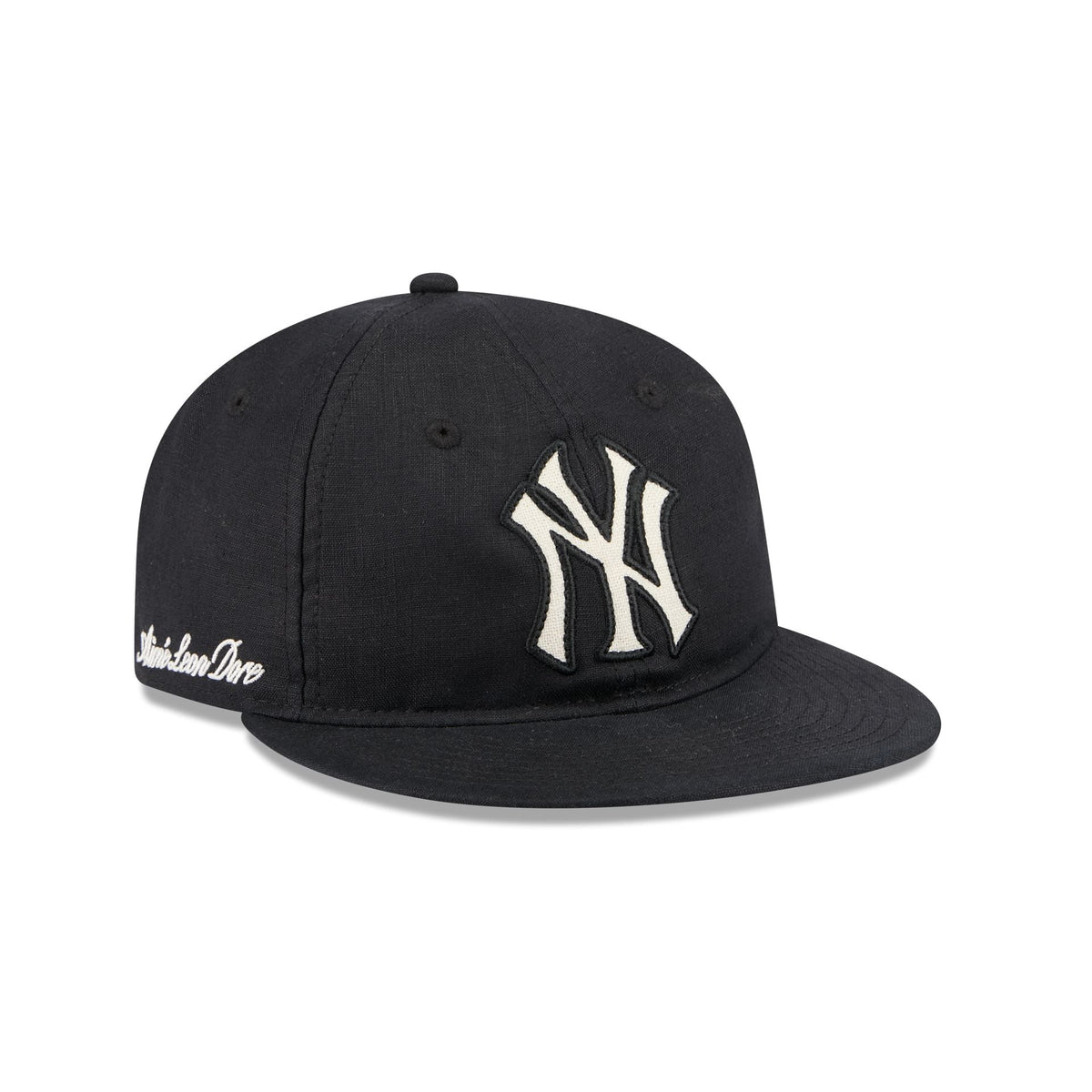 Aim�� Leon Dore New York Yankees Black Linen Retro Crown 9FIFTY Adjustable Hat