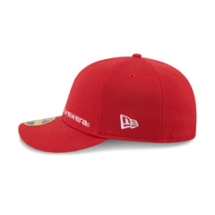 New Era Cap Scarlet Cotton Low Profile 59FIFTY Fitted Hat