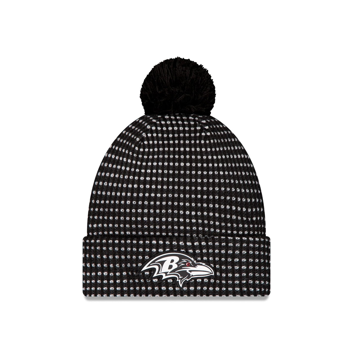 Baltimore Ravens 2026 Sideline Cold Weather Black Pom Knit Hat