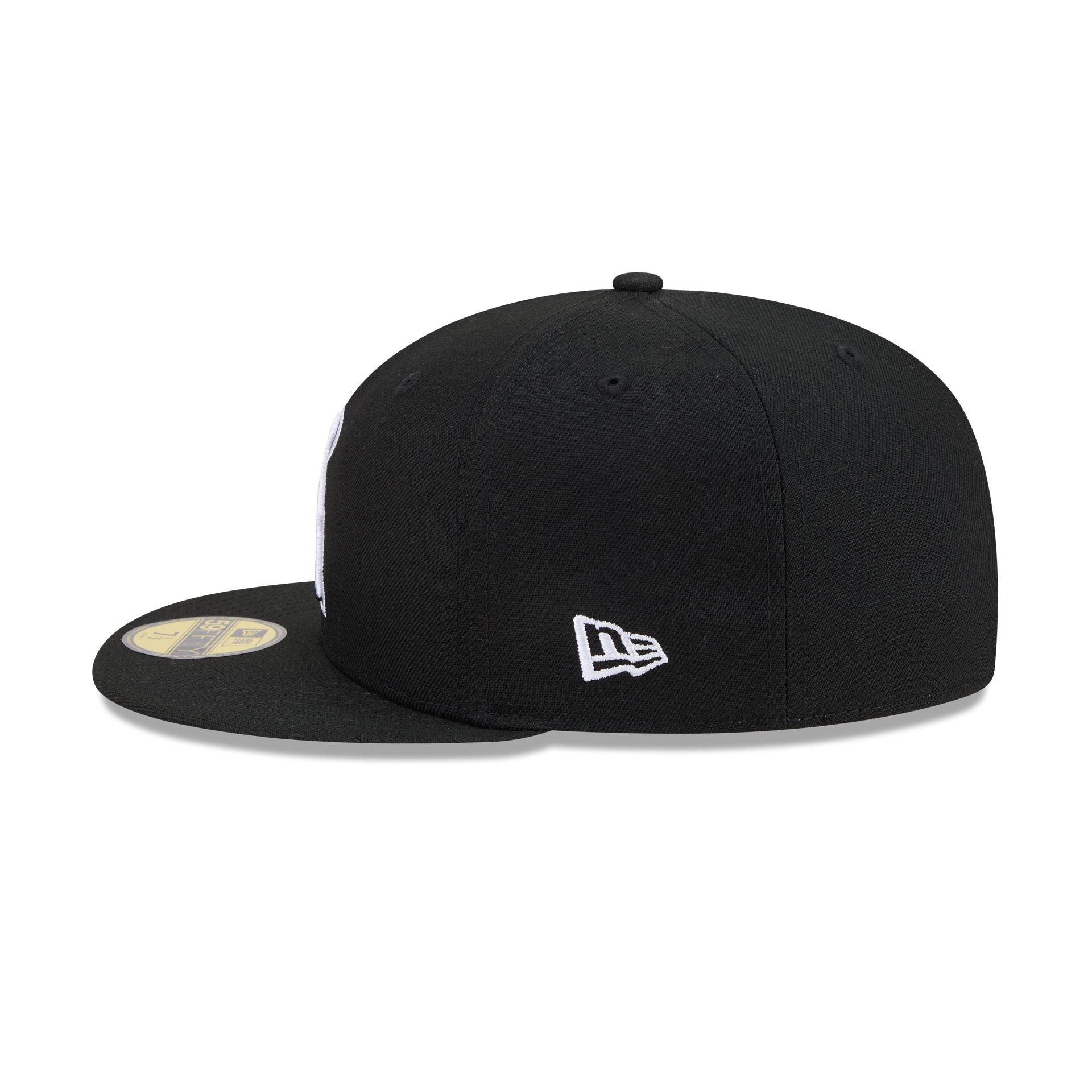 Los Angeles Angels Black and White Basic 59FIFTY Fitted Hat