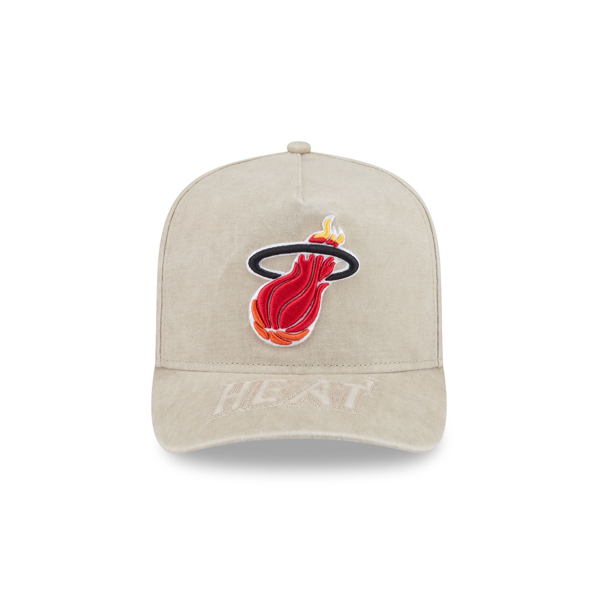 Miami Heat Brushed Cotton Stone 9FIFTY A-Frame Snapback Hat