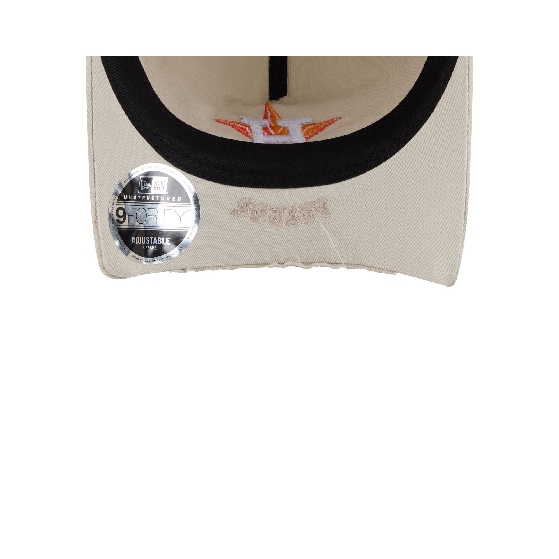 Houston Astros Stone 9FORTY A-Frame Unstructured Cut-Off Visor Snapback Hat