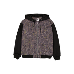 New Era Branded Cap Commuters Bomber Knit Abstract Camo Full-Zip Hoodie