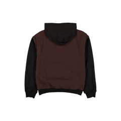 New Era Branded Cap Commuters Bomber Knit Dark Brown Full-Zip Hoodie