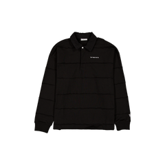 New Era Branded Alden Cut & Sew Black Long Sleeve Rugby Shirt
