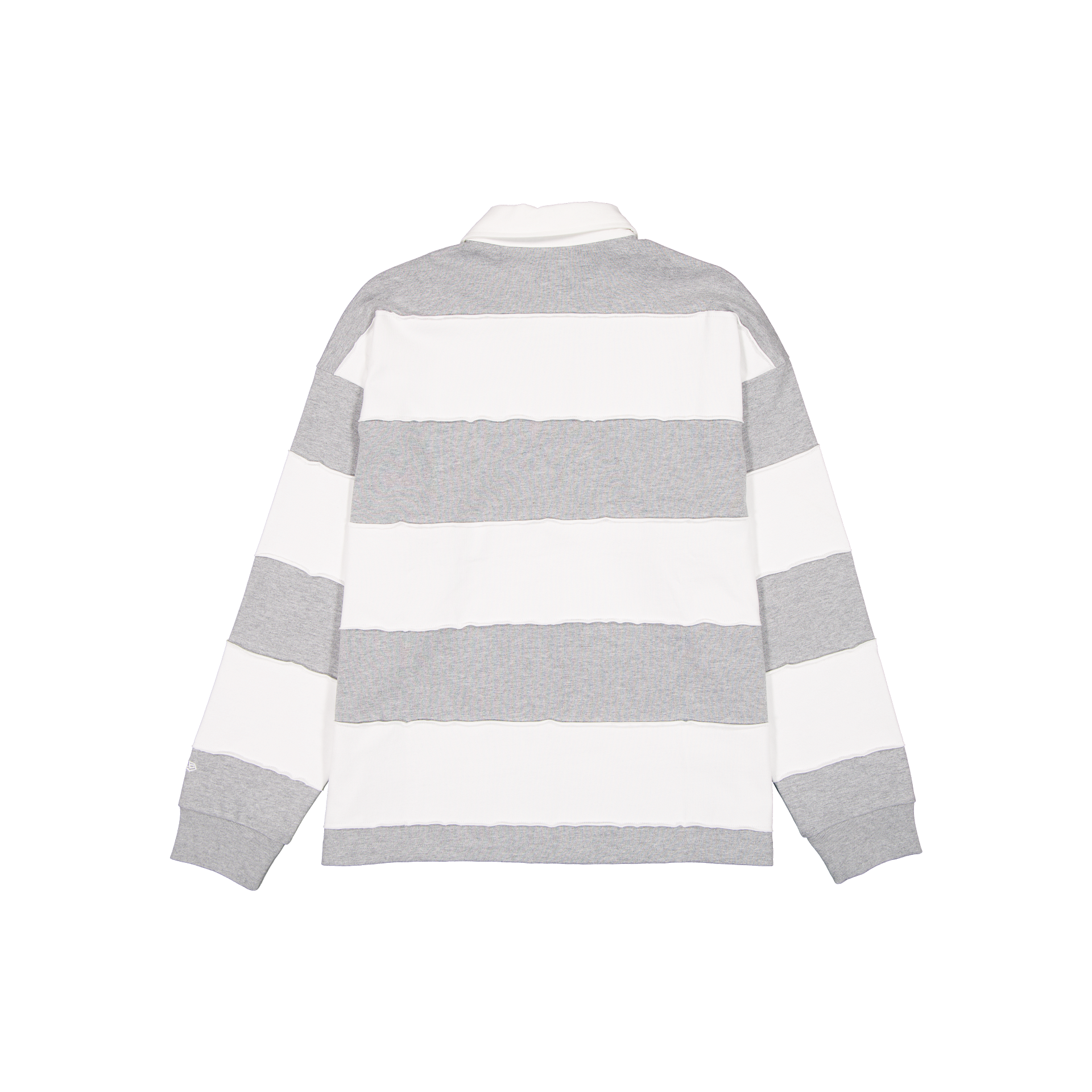 New Era Branded Alden Cut & Sew Heather Gray Long Sleeve Rugby Shirt
