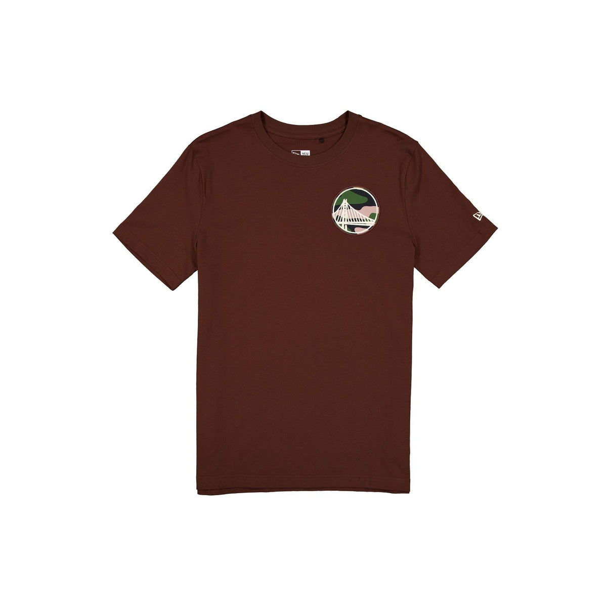 Golden State Warriors Camo Logo Brown T-Shirt