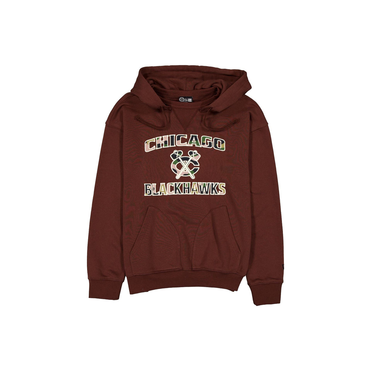 Chicago Blackhawks Camo Logo Brown Hoodie