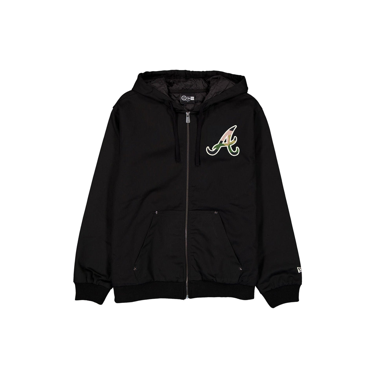 Atlanta Braves Camo Logo Black Full-Zip Jacket