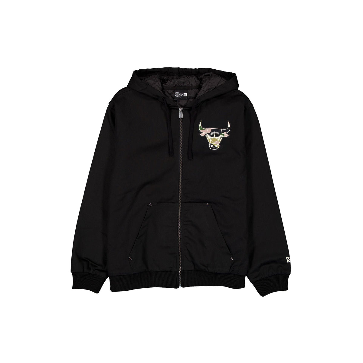 Chicago Bulls Camo Logo Black Full-Zip Jacket