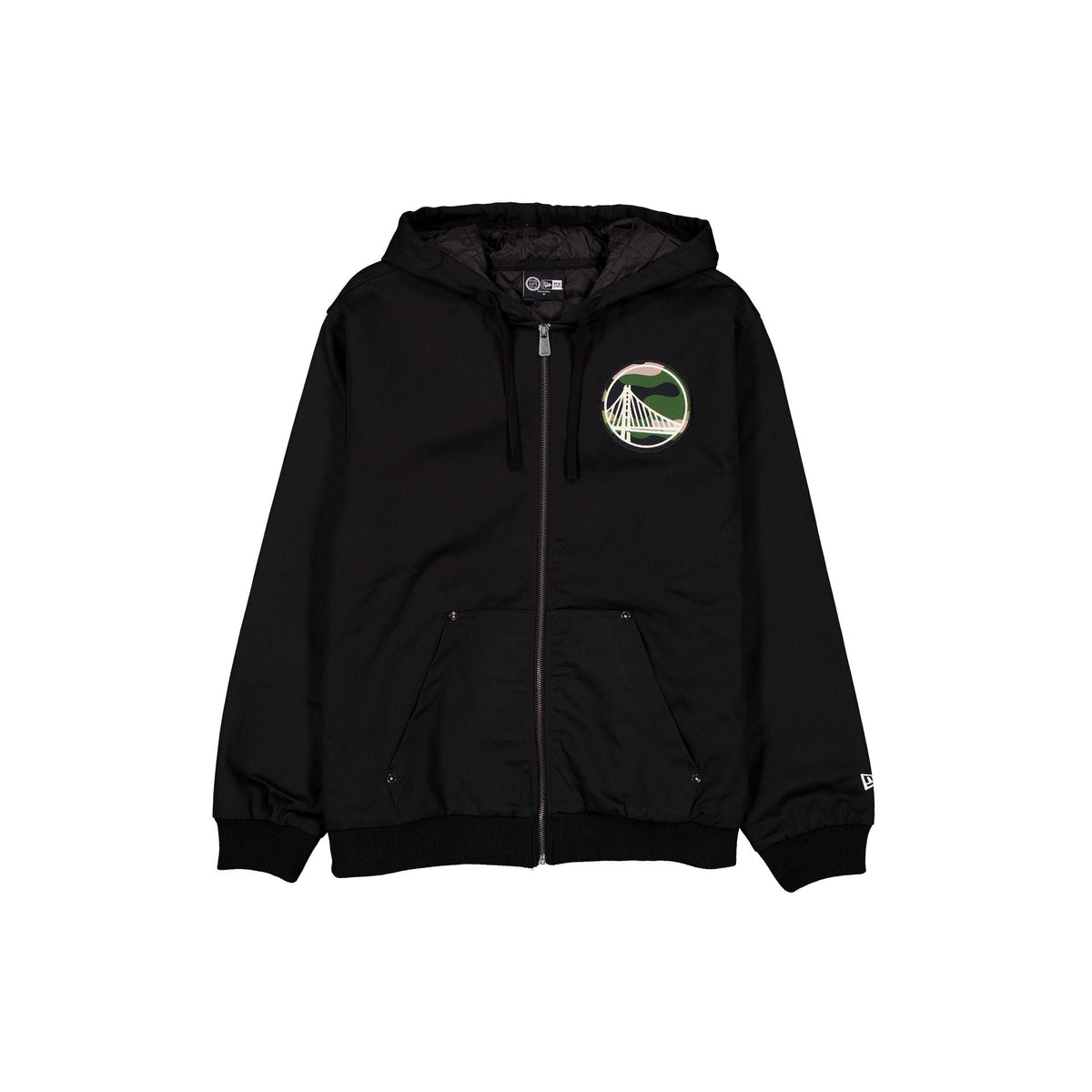 Golden State Warriors Camo Logo Black Full-Zip Jacket