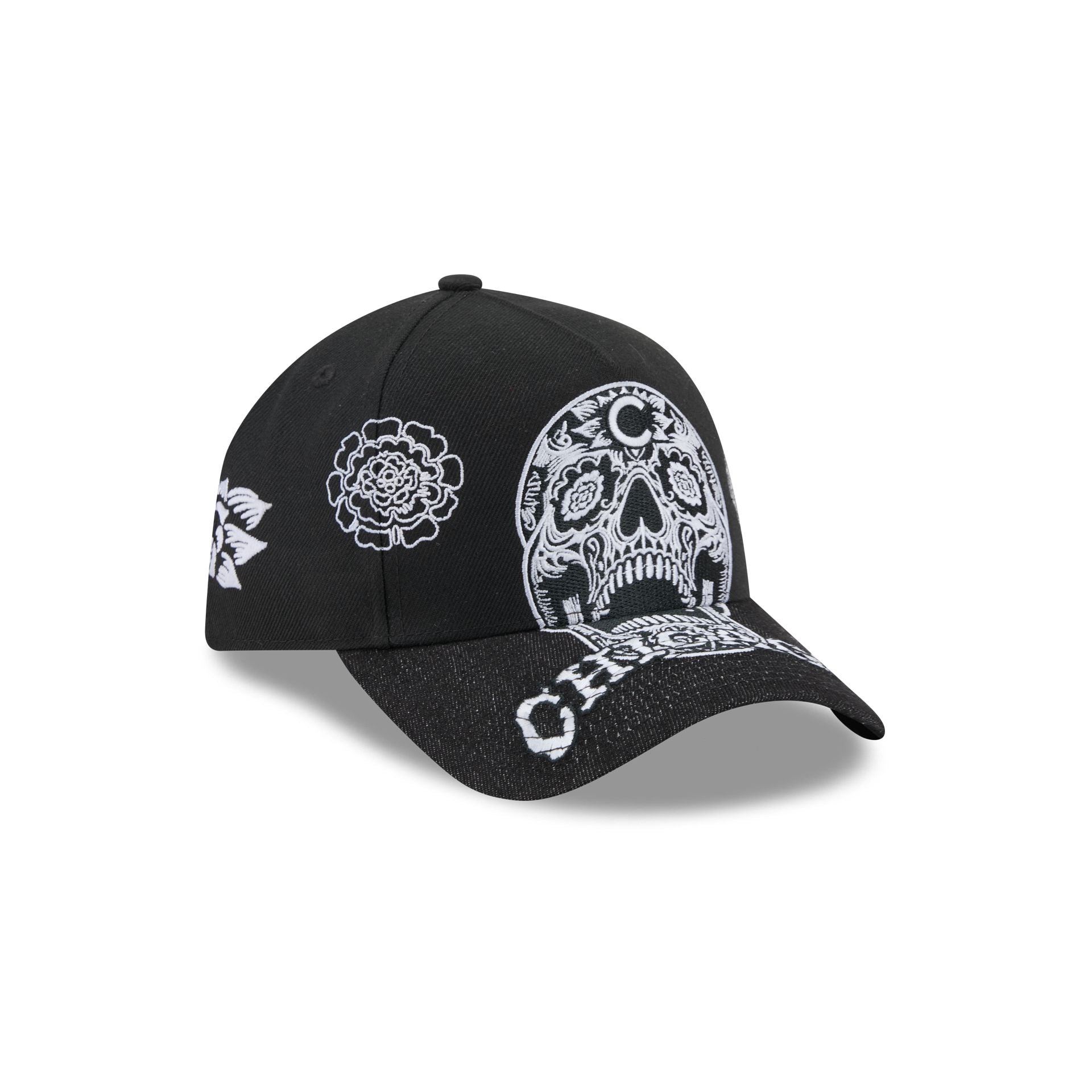 Chicago Cubs Day of the Dead Skull 9FORTY A-Frame Snapback Hat