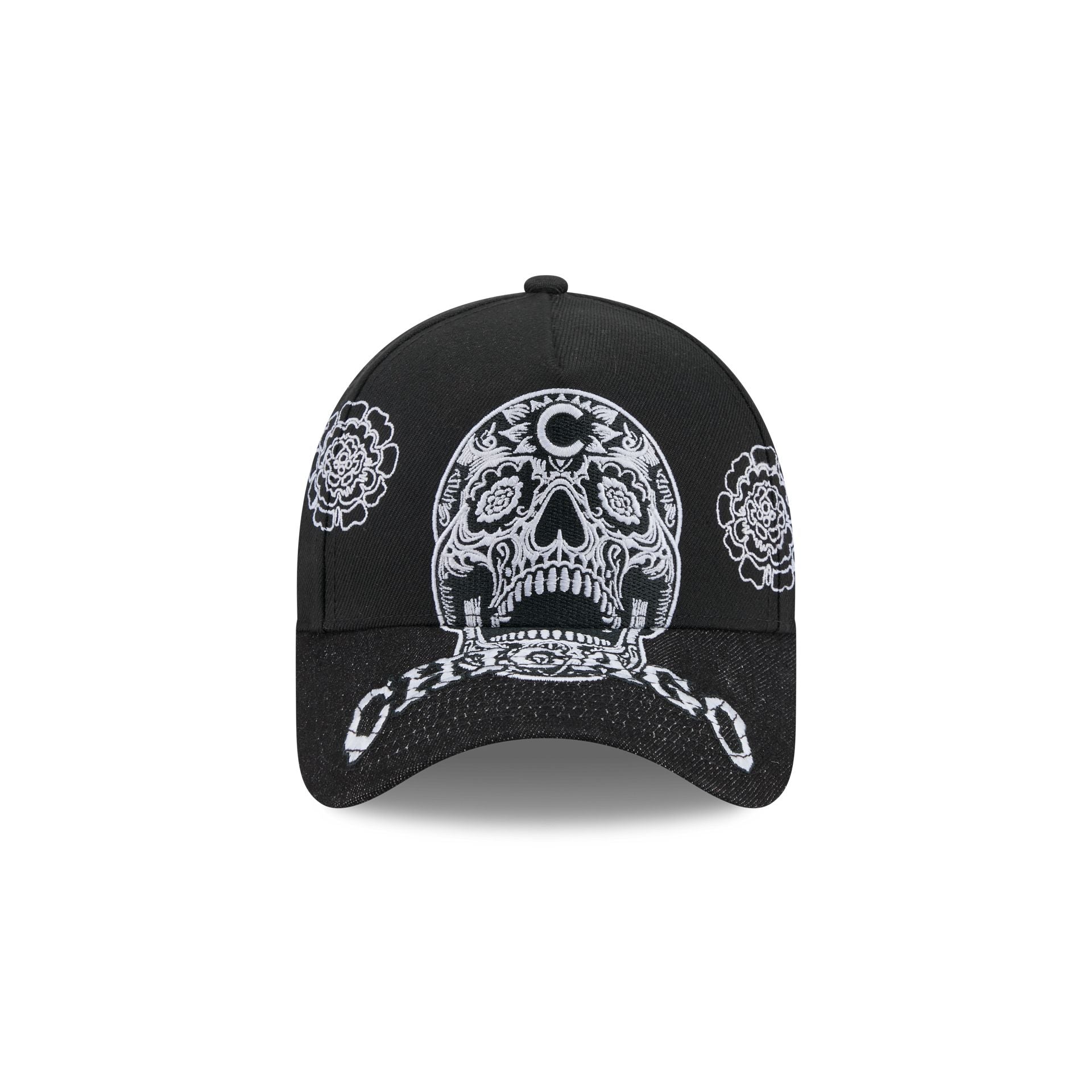 Chicago Cubs Day of the Dead Skull 9FORTY A-Frame Snapback Hat