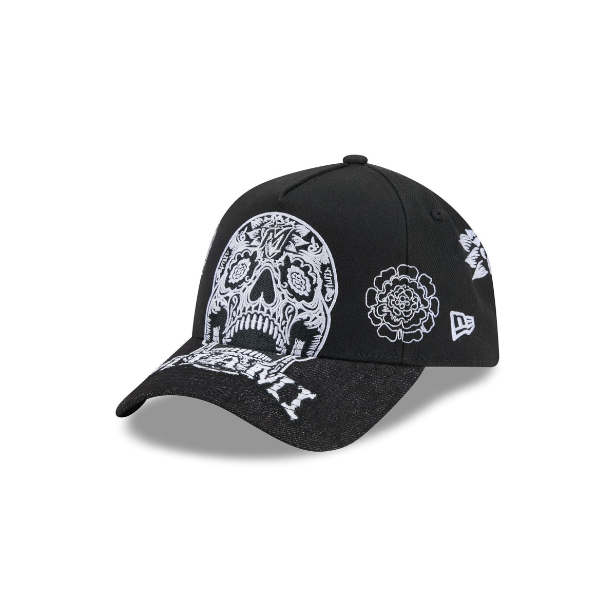 Miami Marlins Day of the Dead Skull 9FORTY A-Frame Snapback Hat