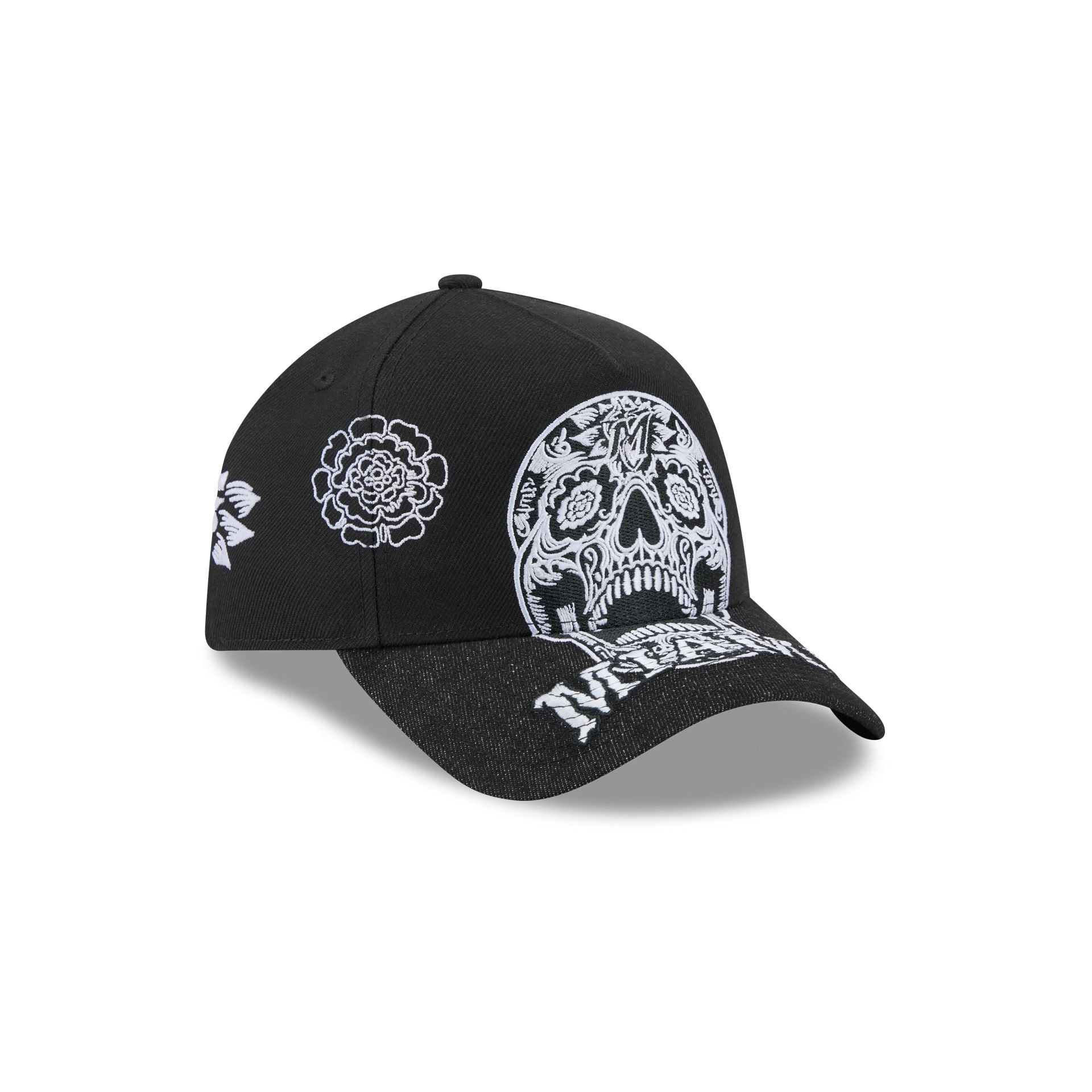 Miami Marlins Day of the Dead Skull 9FORTY A-Frame Snapback Hat