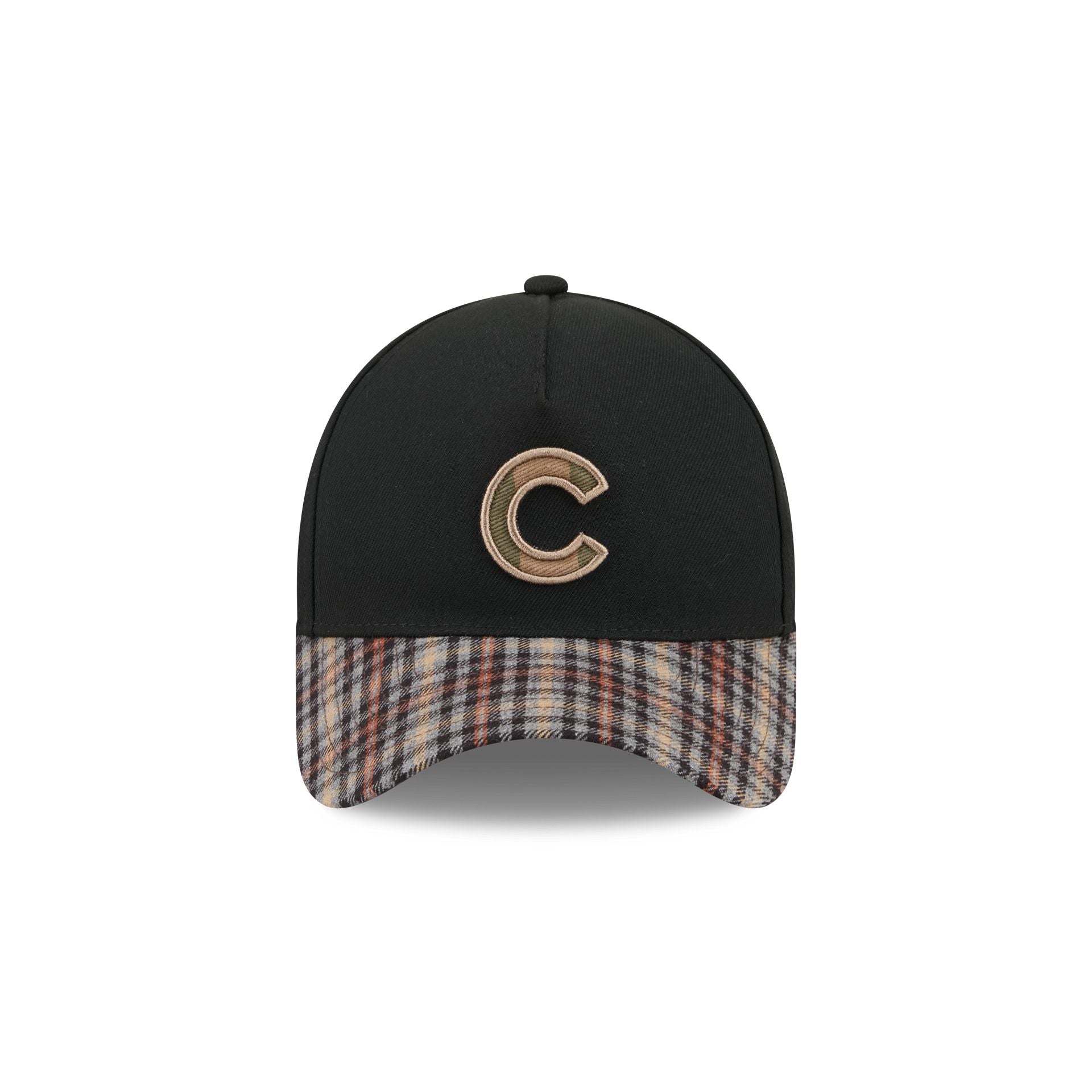 Chicago Cubs Fall Plaid Visor 59FORTY A-Frame Fitted Hat