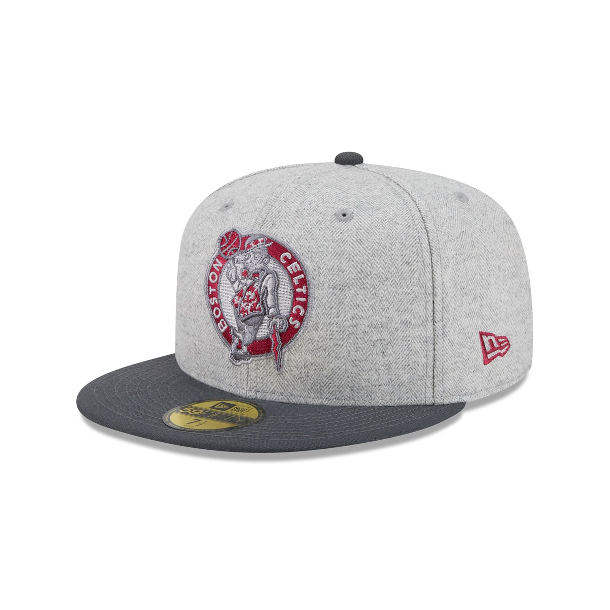 Boston Celtics Gray Herringbone 59FIFTY Fitted Hat