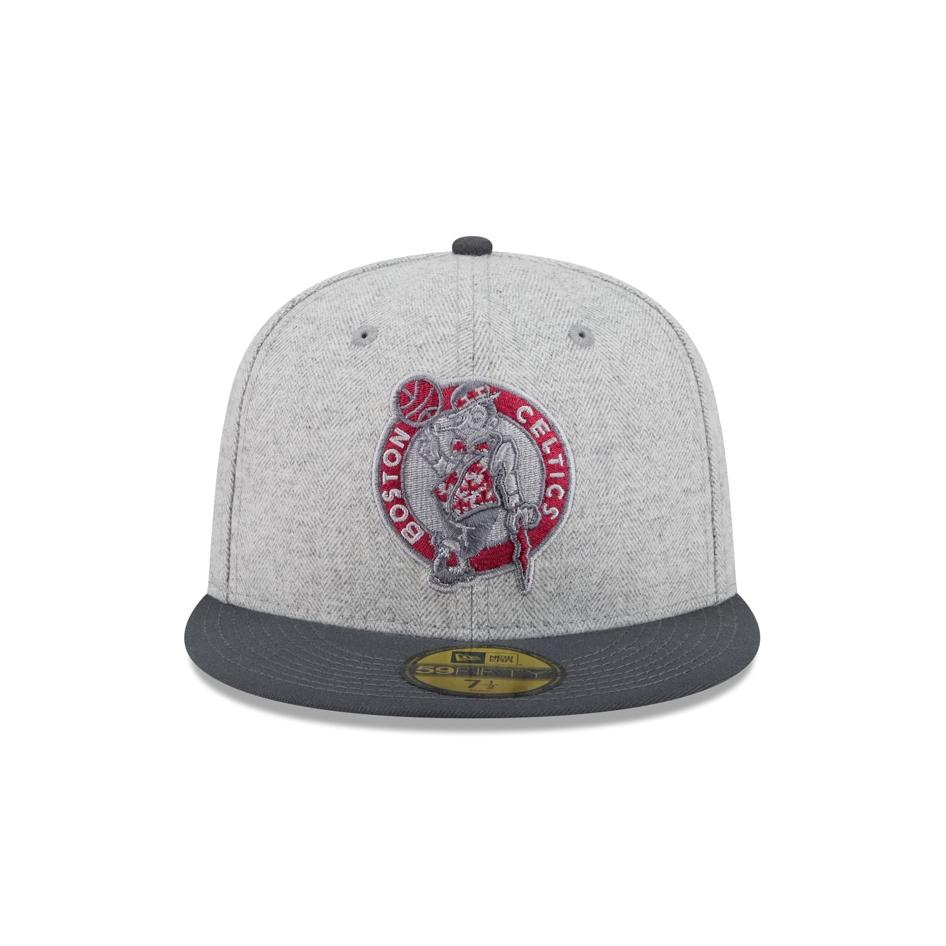 Boston Celtics Gray Herringbone 59FIFTY Fitted Hat
