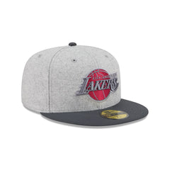 Los Angeles Lakers Gray Herringbone 59FIFTY Fitted Hat