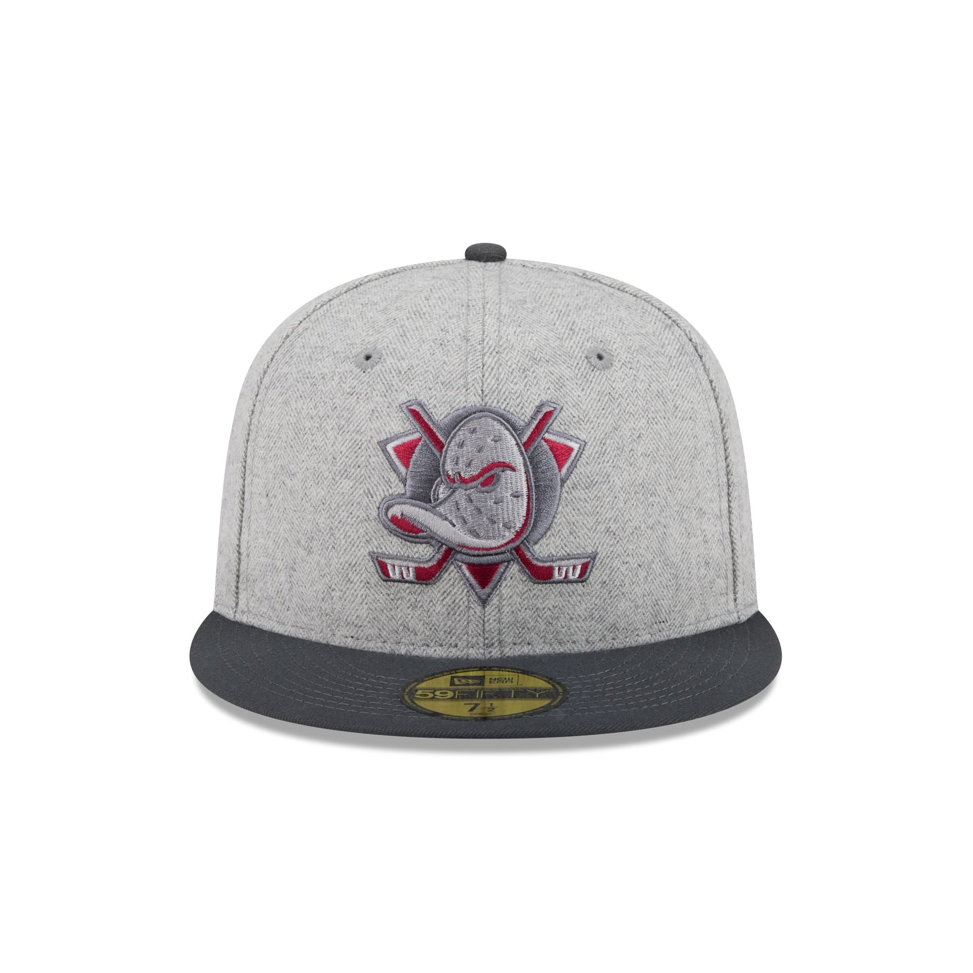 Anaheim Ducks Gray Herringbone 59FIFTY Fitted Hat