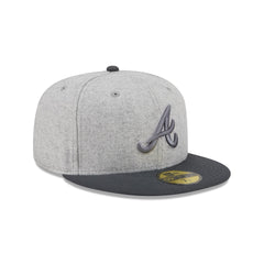 Atlanta Braves Gray Herringbone 59FIFTY Fitted Hat
