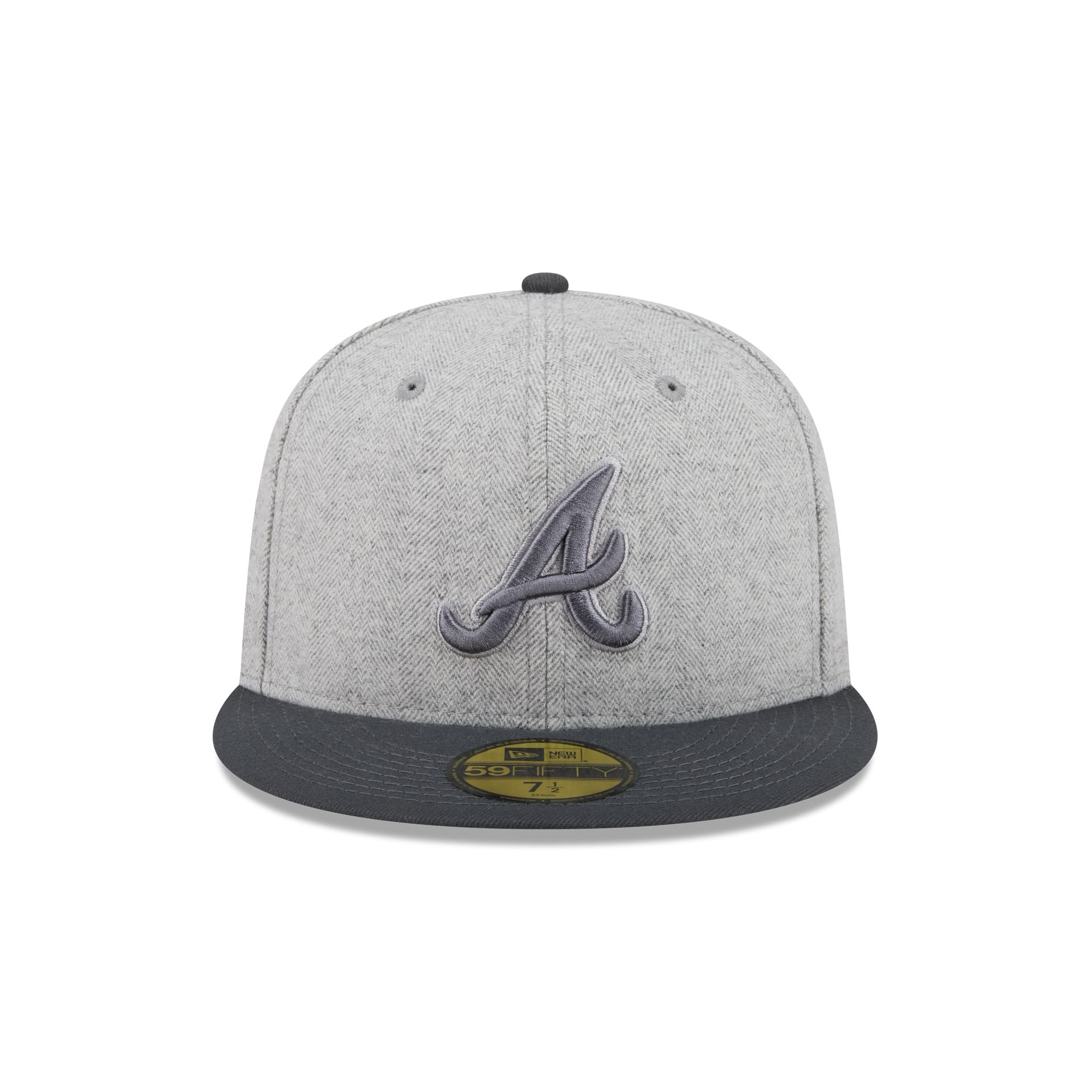 Atlanta Braves Gray Herringbone 59FIFTY Fitted Hat