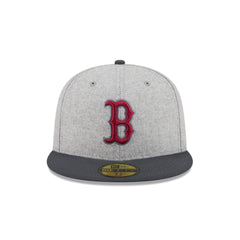 Boston Red Sox Gray Herringbone 59FIFTY Fitted Hat