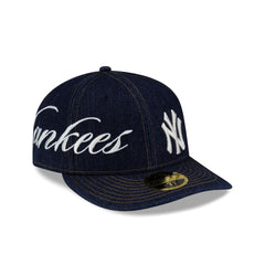 New York Yankees Denim Script Low Profile 59FIFTY Fitted Hat