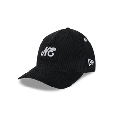 New Era Branded Cord Black 9TWENTY A-Frame Adjustable Hat