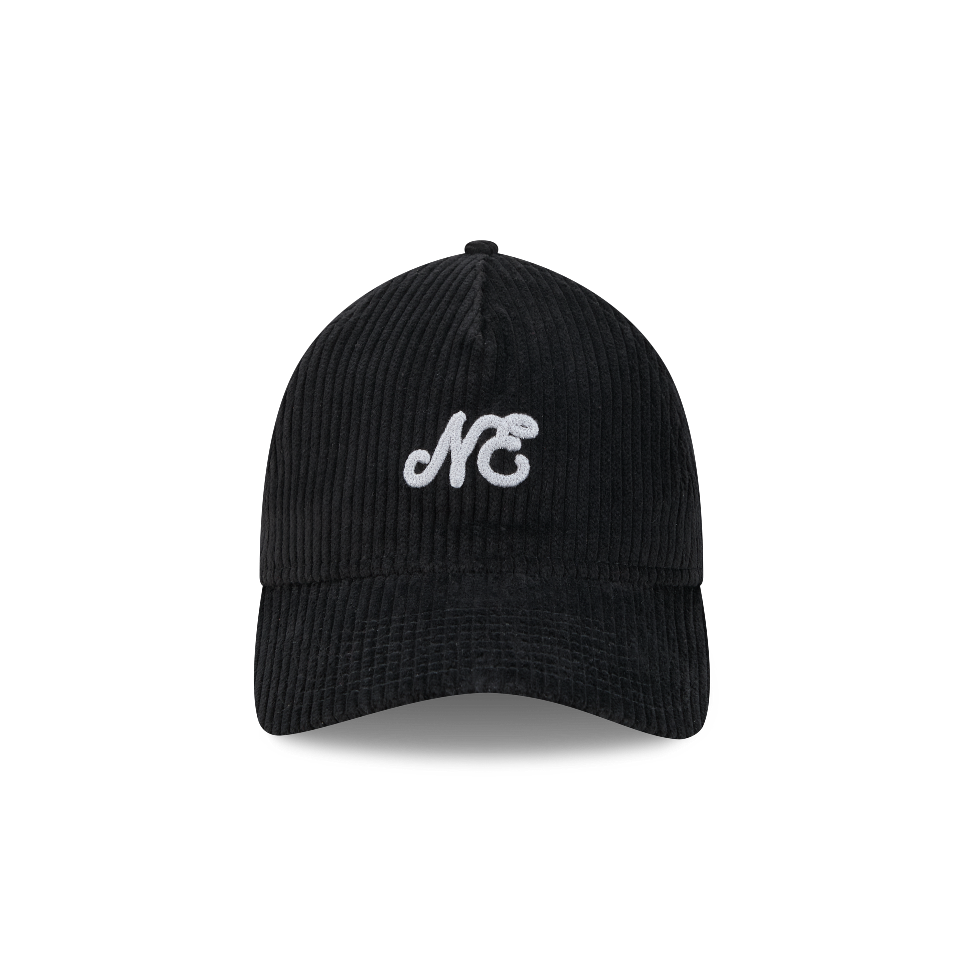 New Era Branded Cord Black 9TWENTY A-Frame Adjustable Hat