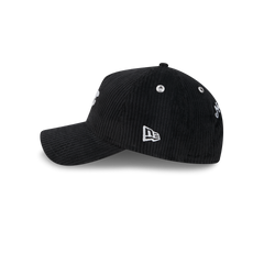 New Era Branded Cord Black 9TWENTY A-Frame Adjustable Hat