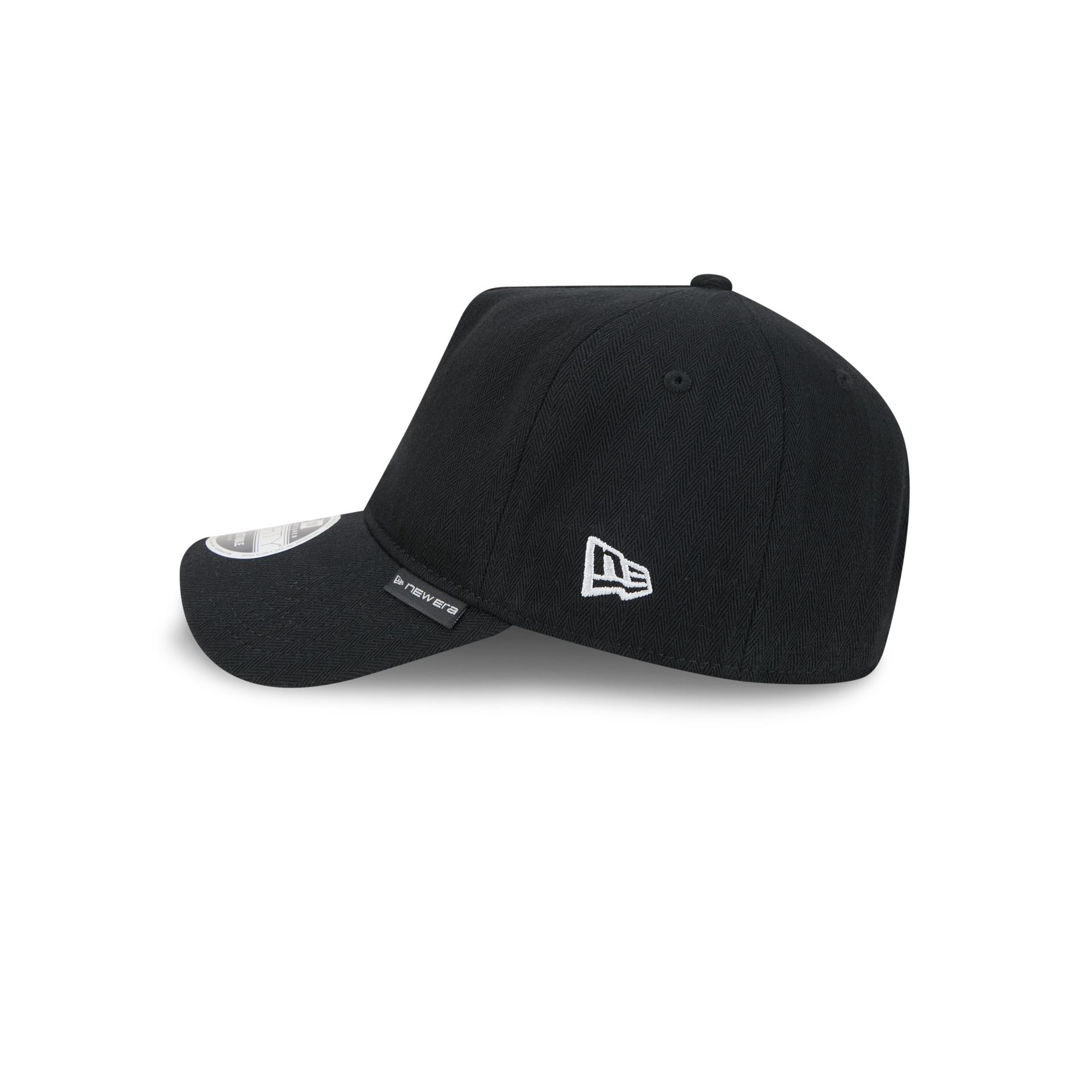 New Era Branded Herringbone Black 9FORTY A-Frame Unstructured Snapback Hat